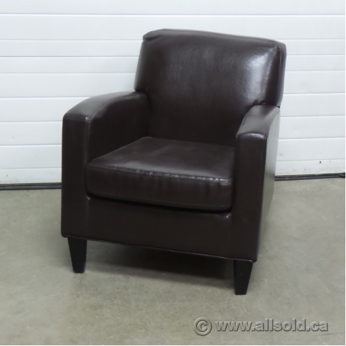 Faux leather store armchair ikea